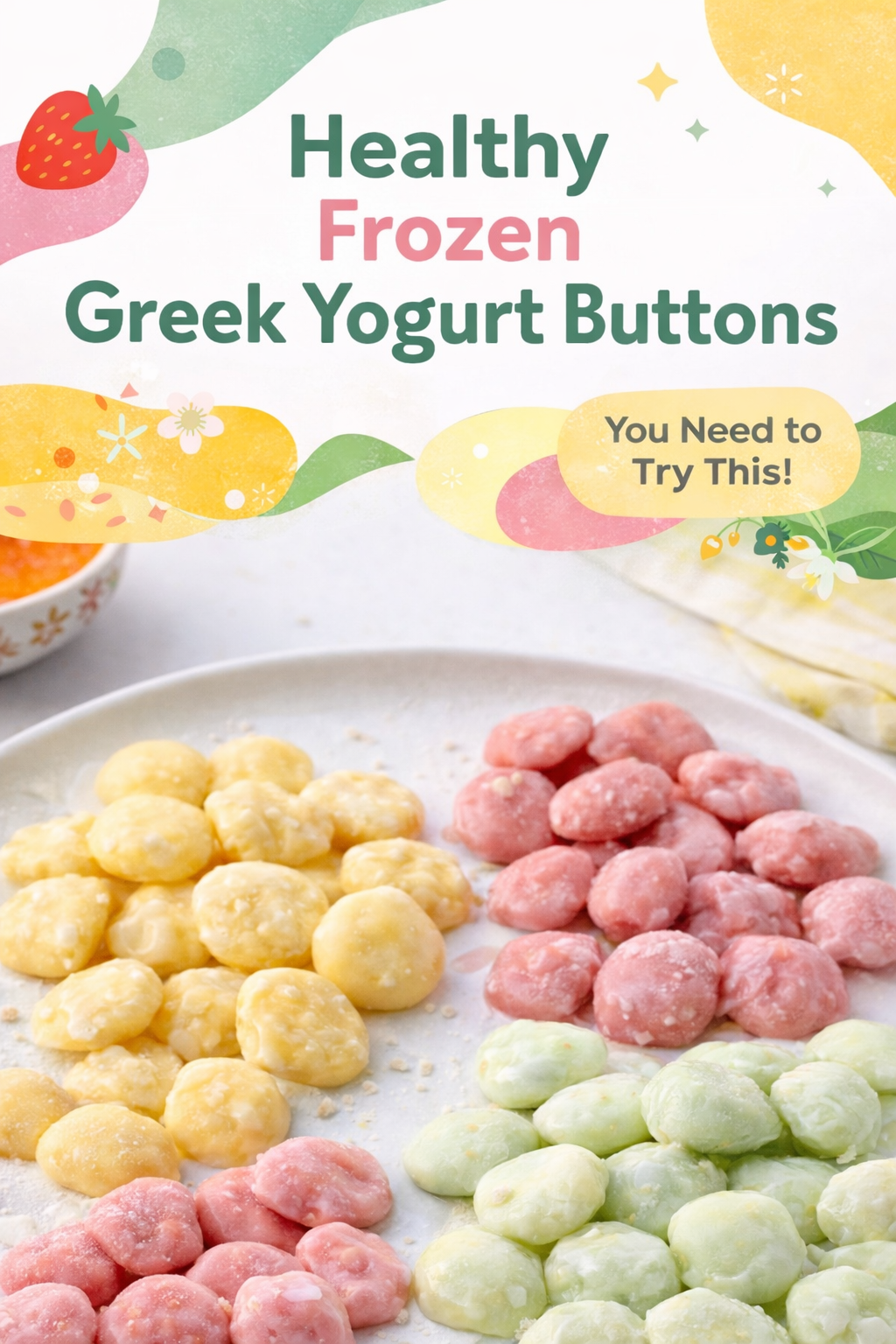 Frozen Greek Yogurt Buttons Healthy Treat