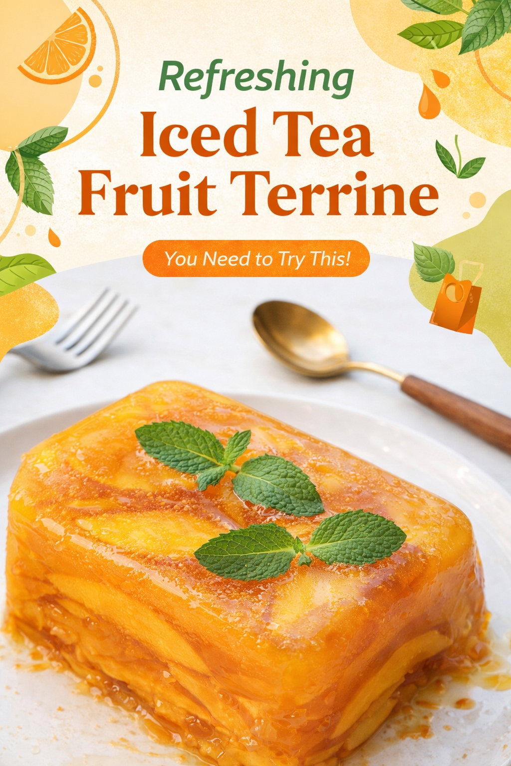 Frozen Iced Tea and Fruit Terrine