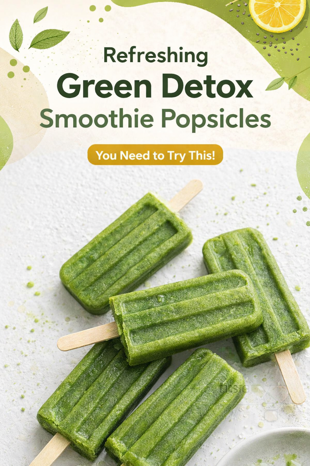 Green Detox Smoothie Popsicle Refreshment
