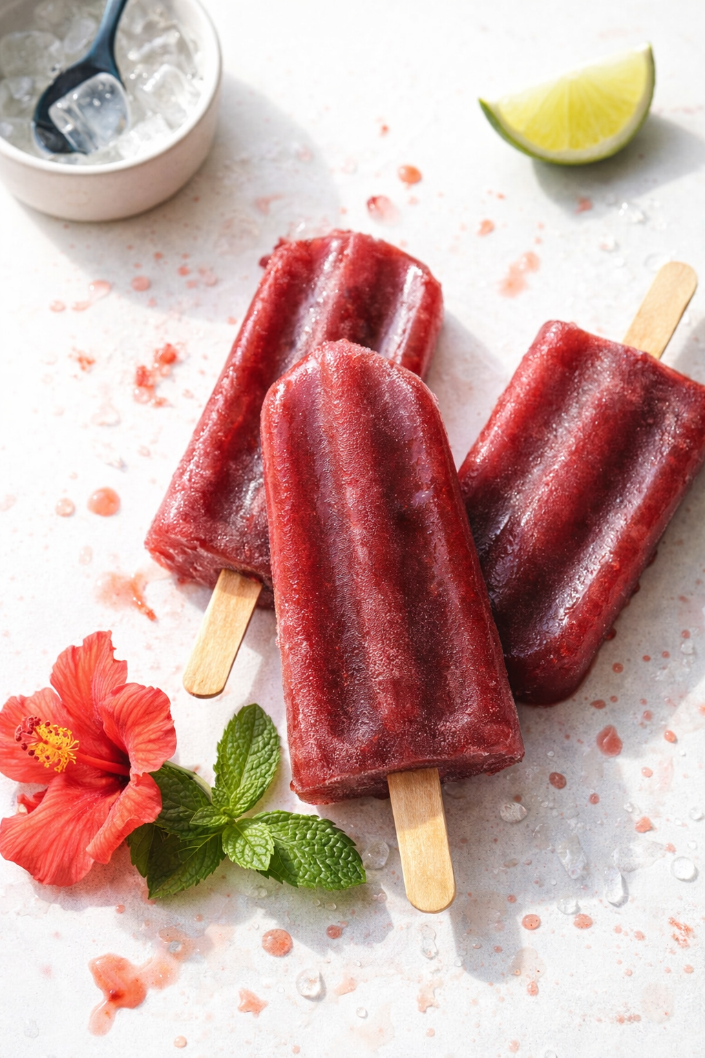 Hibiscus Iced Tea Pops