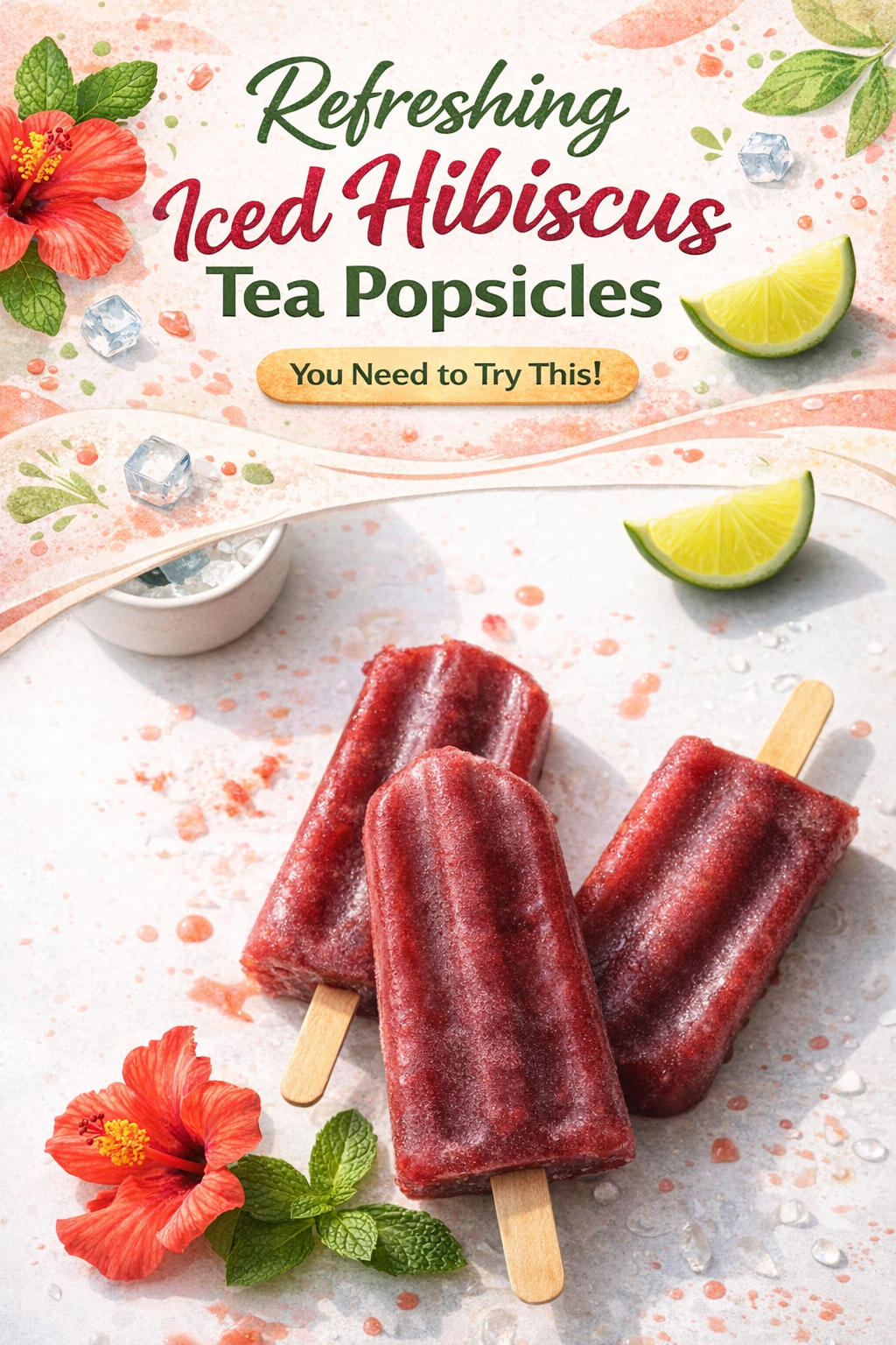 Hibiscus Iced Tea Pops