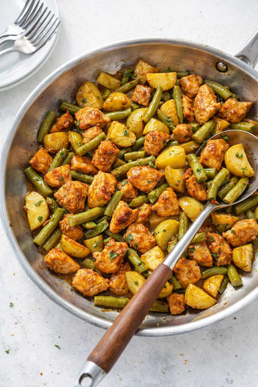 Honey Mustard Chicken with Crisp Green Beans