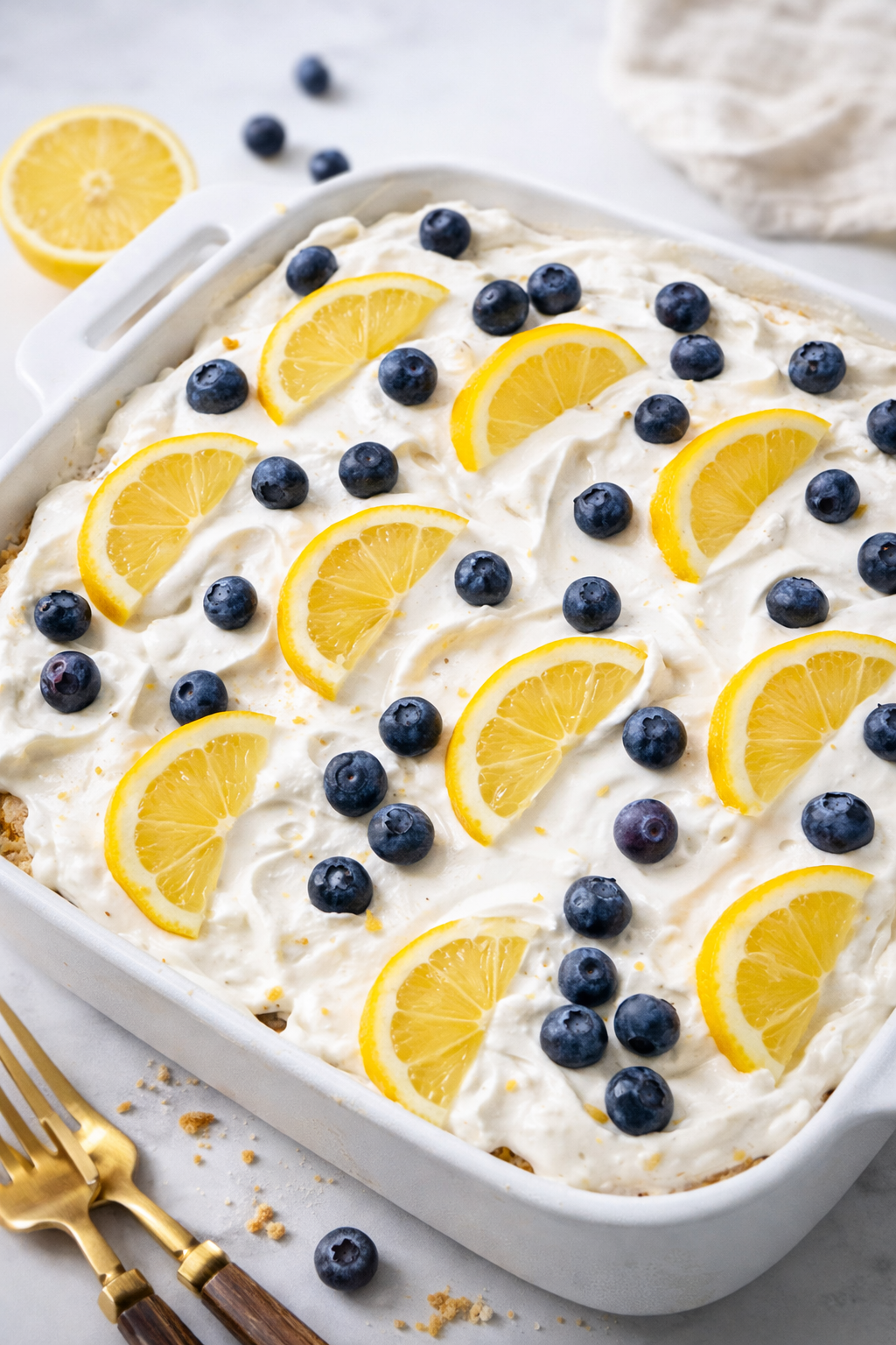 Lemon Blueberry No-Bake Icebox Cake