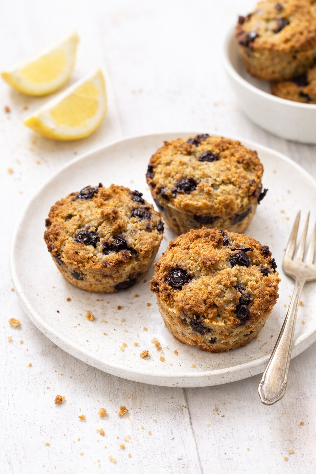 Lemon Blueberry Protein Muffins