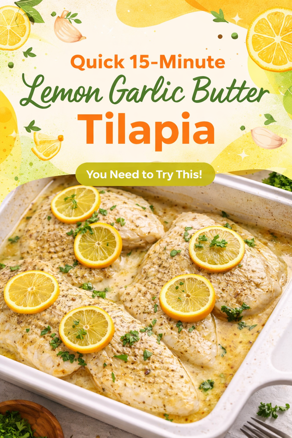 Lemon Garlic Butter Tilapia in Minutes