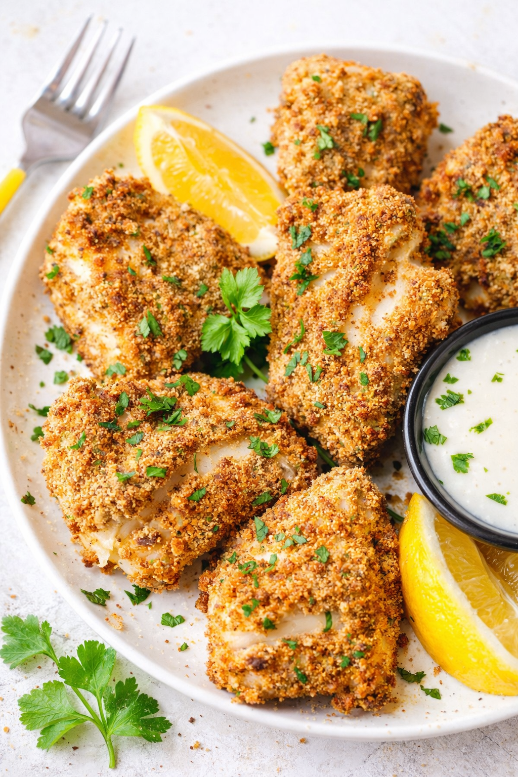 Lemon Parsley Air Fryer Cod