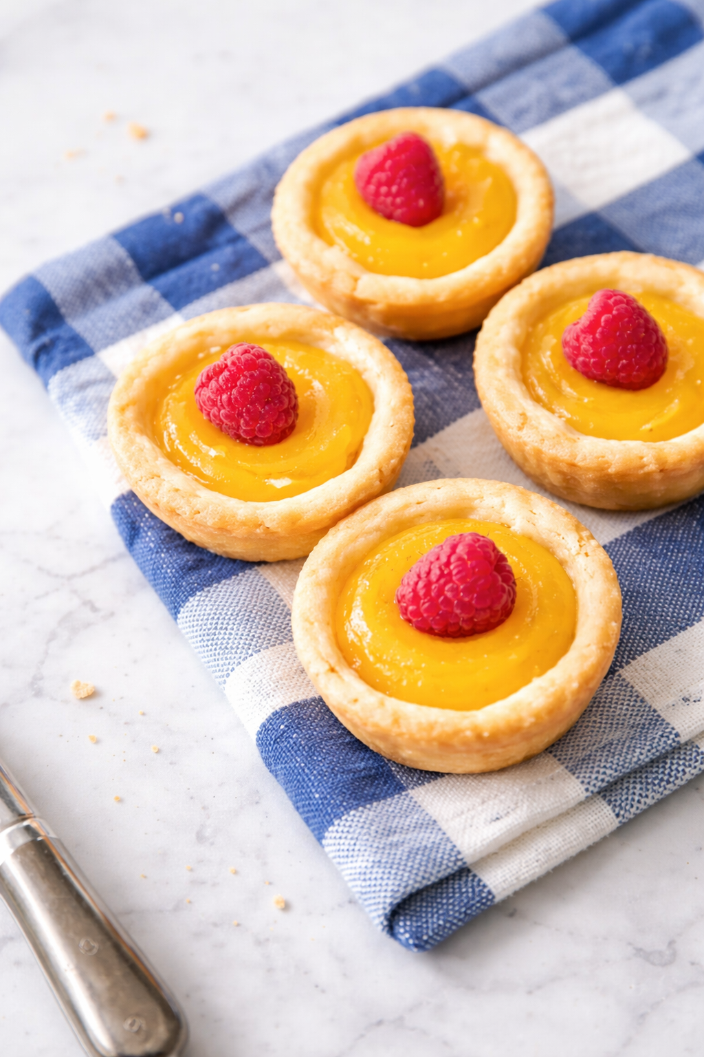 Lemon Raspberry Tarts in Ten Minutes