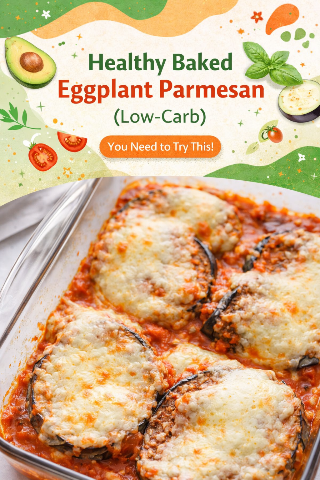 Lightened Eggplant Parmesan Bake