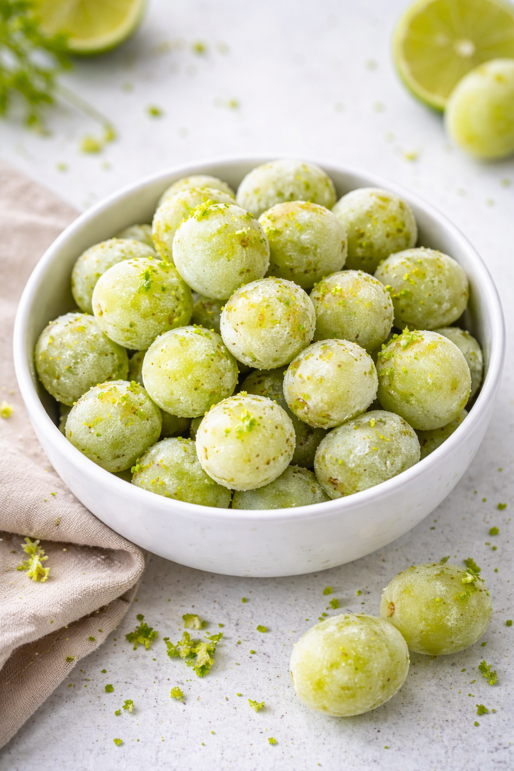 Lime Zest Frozen Grape Bites