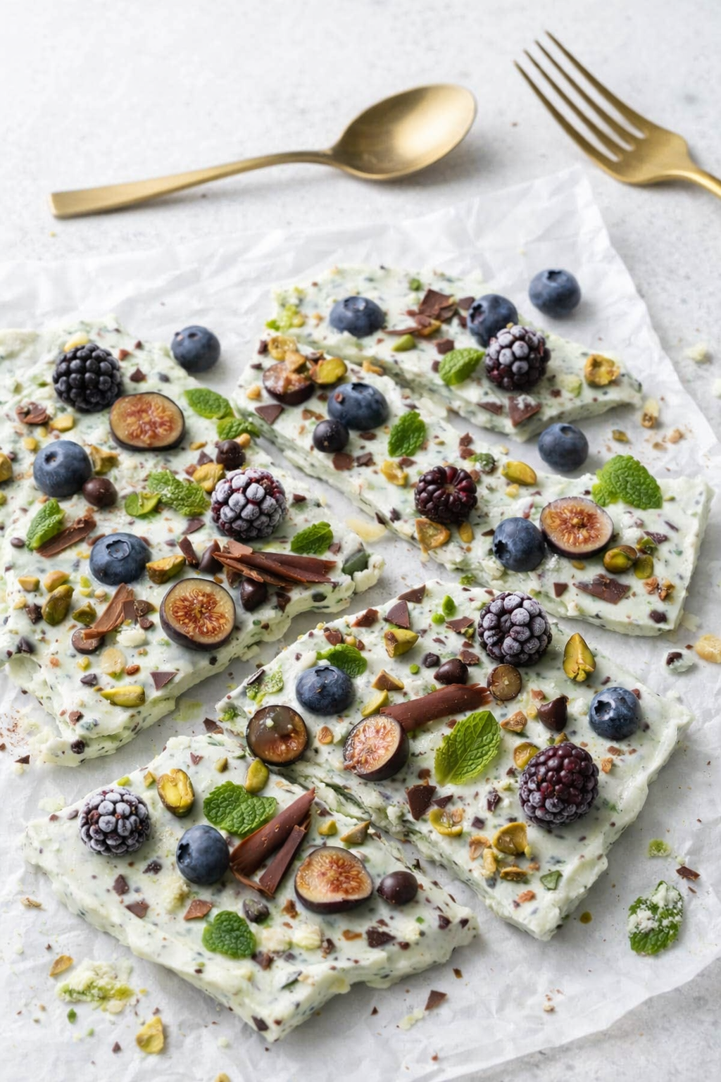 Mint Chocolate Chip Yogurt Bark Recipe