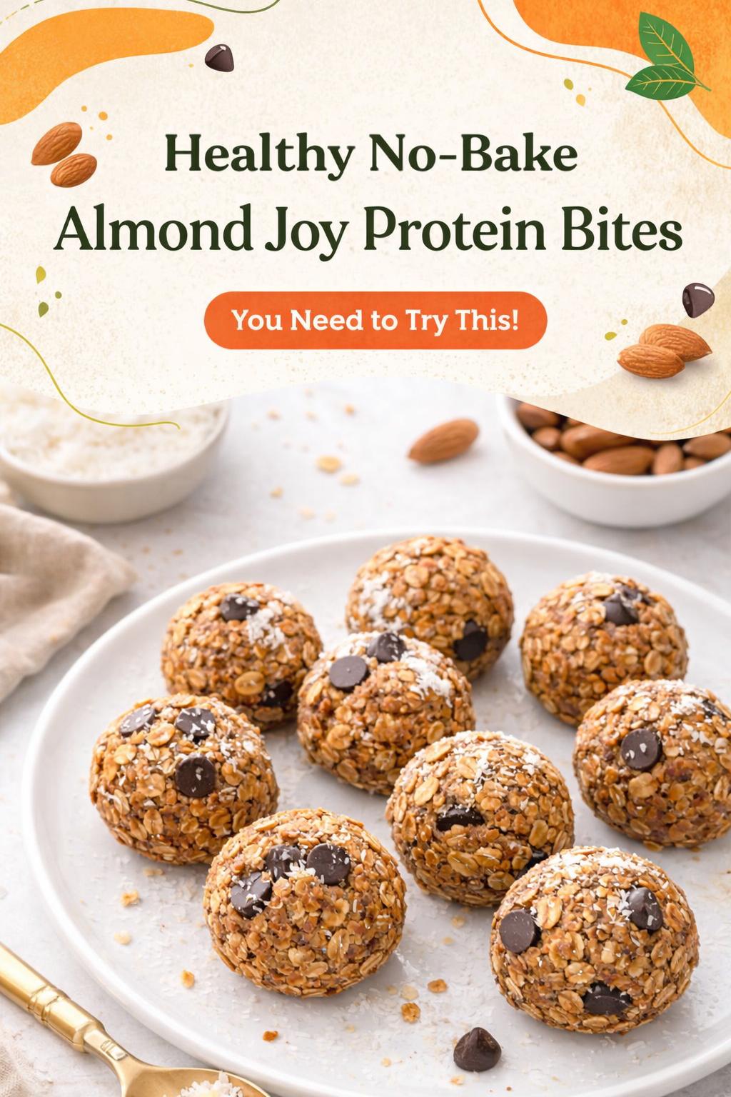 No-Bake Almond Joy Energy Bites