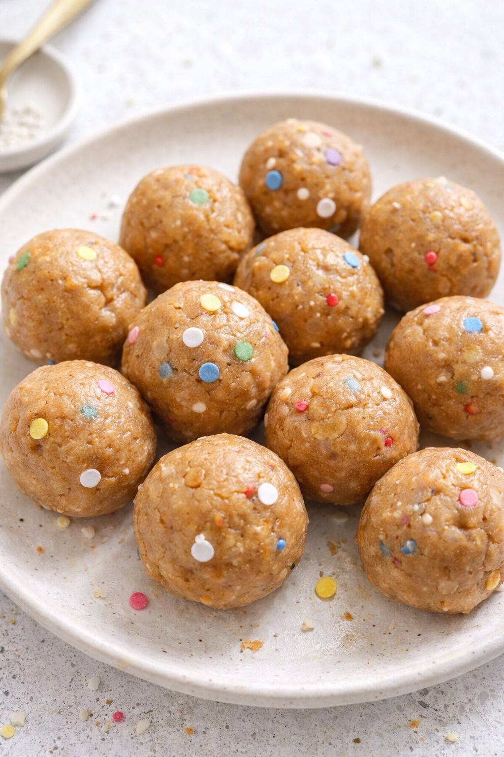 No-Bake High-Protein Birthday Cake Cookie Dough