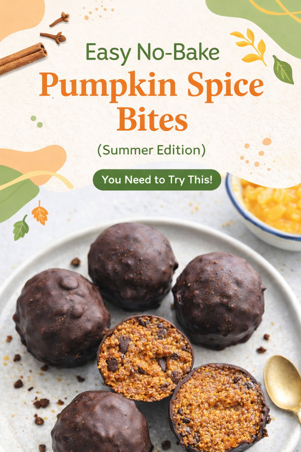 No Bake Pumpkin Spice Bites Summer Style