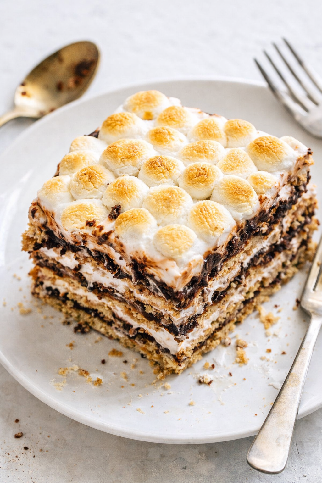 No Bake S'mores Icebox Cake for Picnics