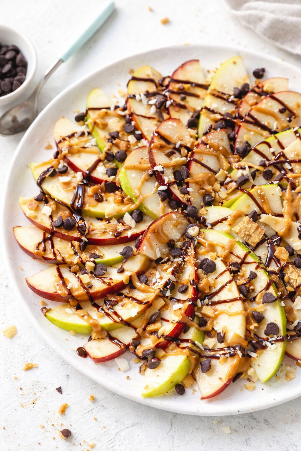 Peanut Butter Apple Nacho Platter