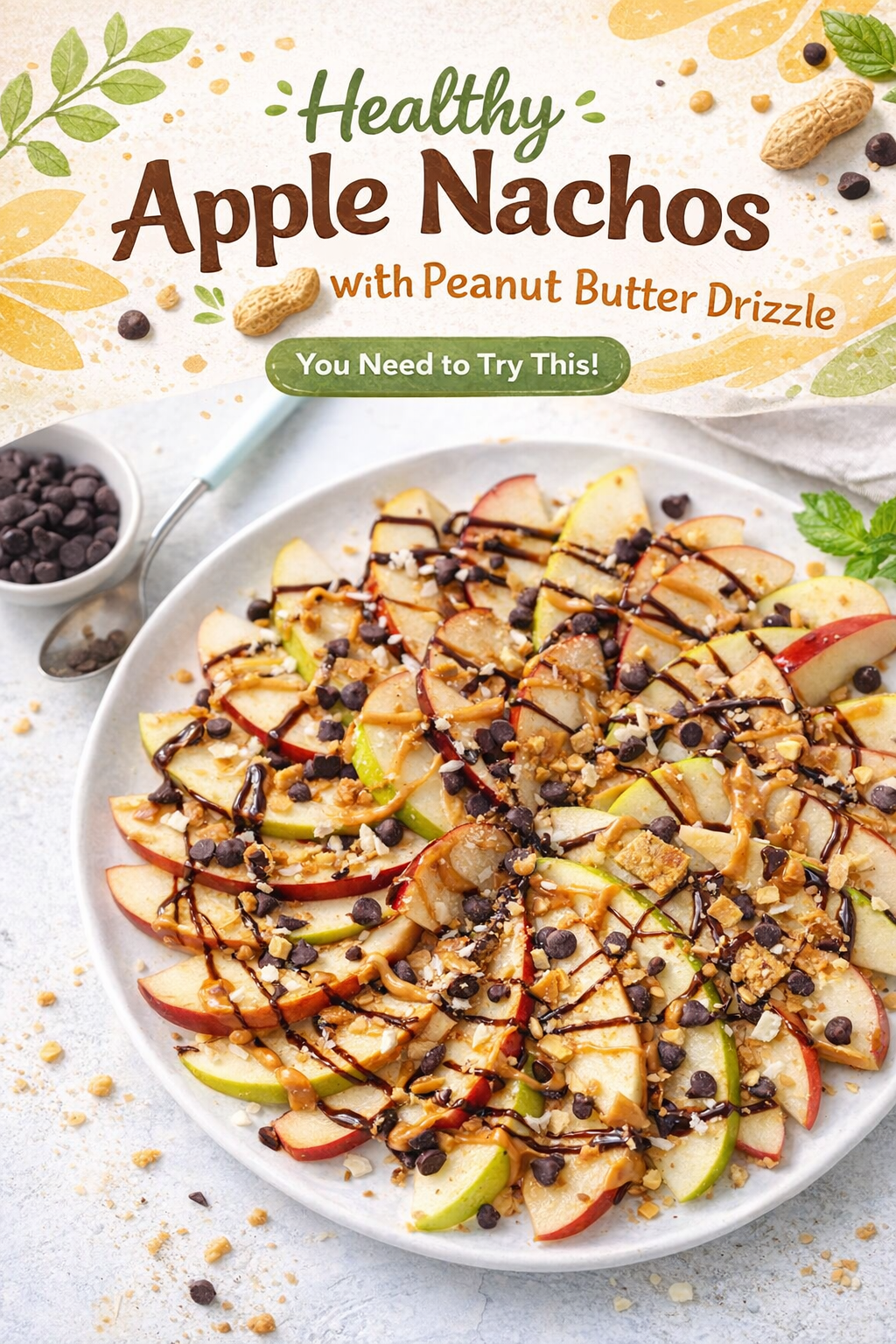 Peanut Butter Apple Nacho Platter