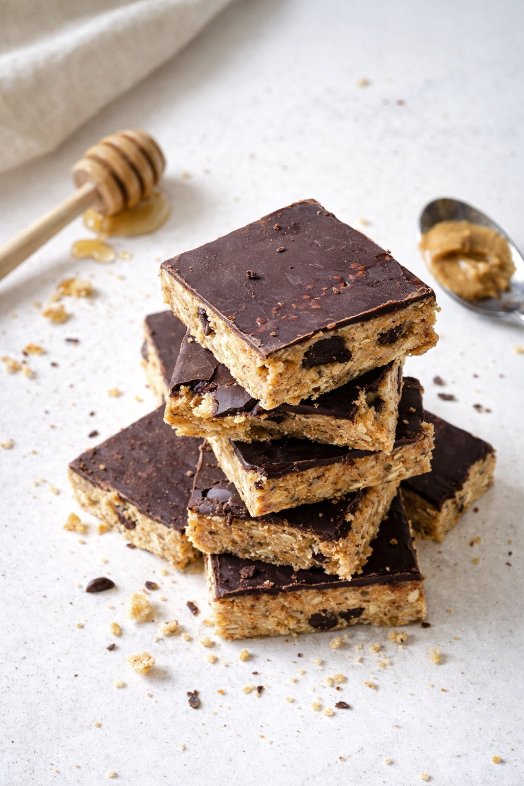 Protein Packed No-Bake Peanut Butter Squares