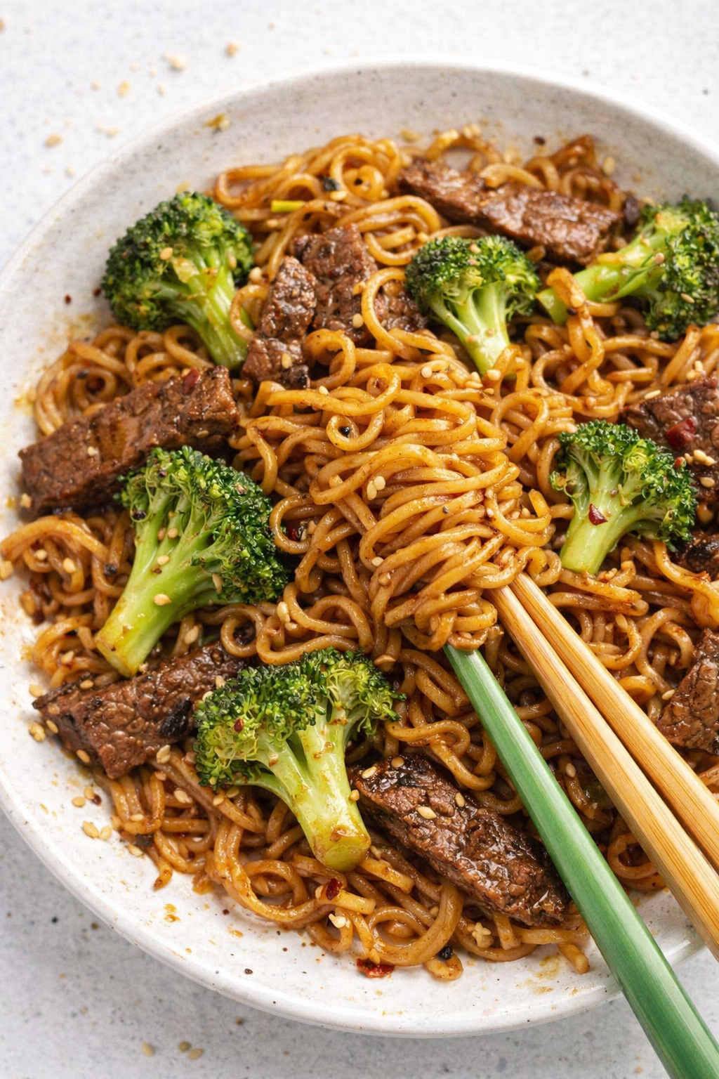 Quick Beef and Broccoli Ramen Stir-Fry