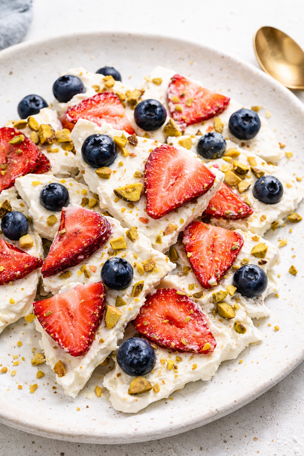 Quick Berry Frozen Yogurt Bark