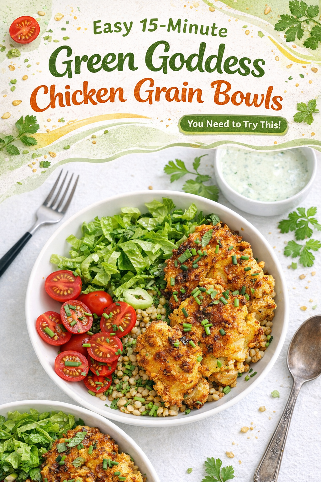 Quick Green Goddess Chicken Bowls