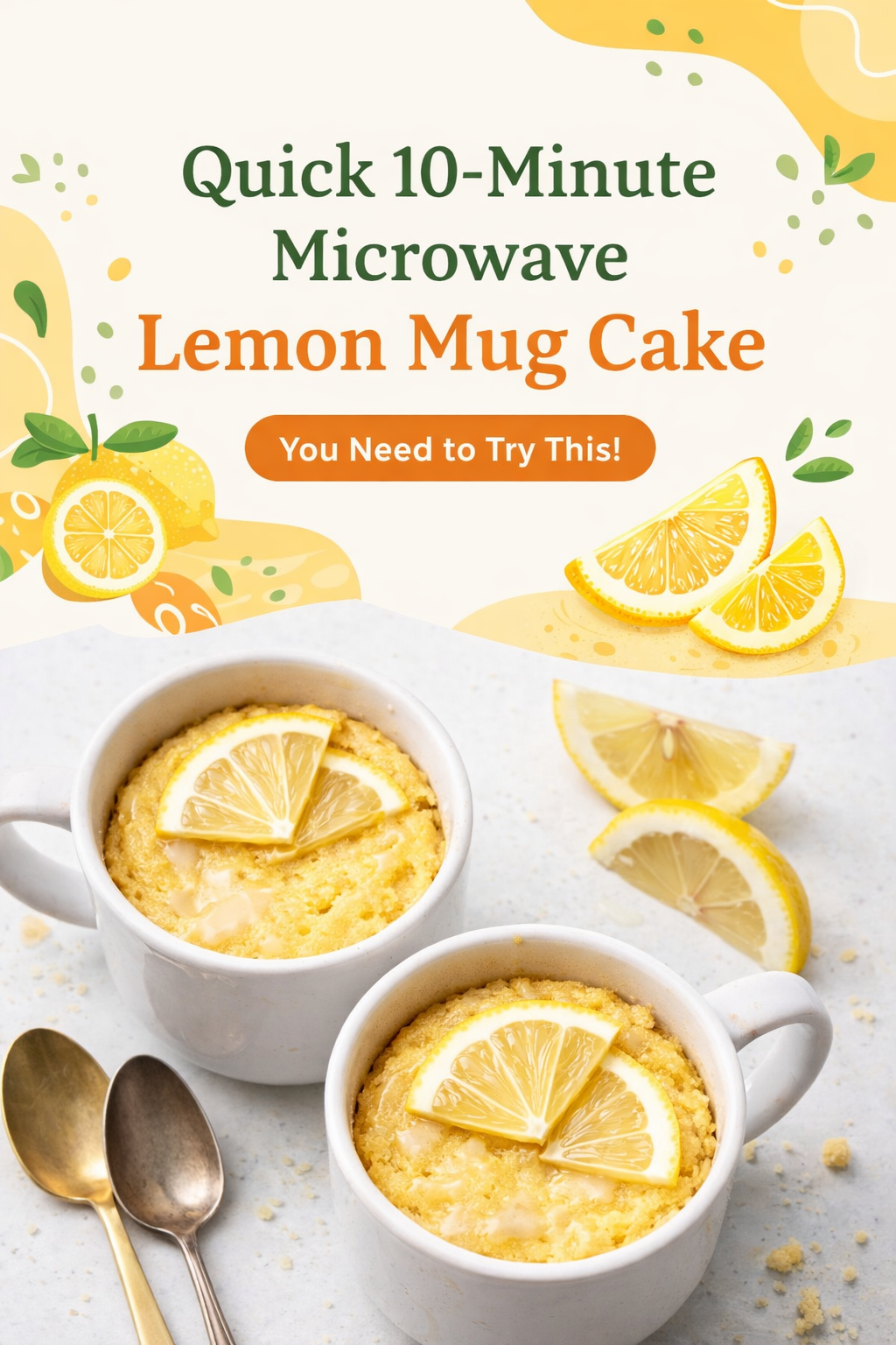 Quick Lemon Cake in a Mug