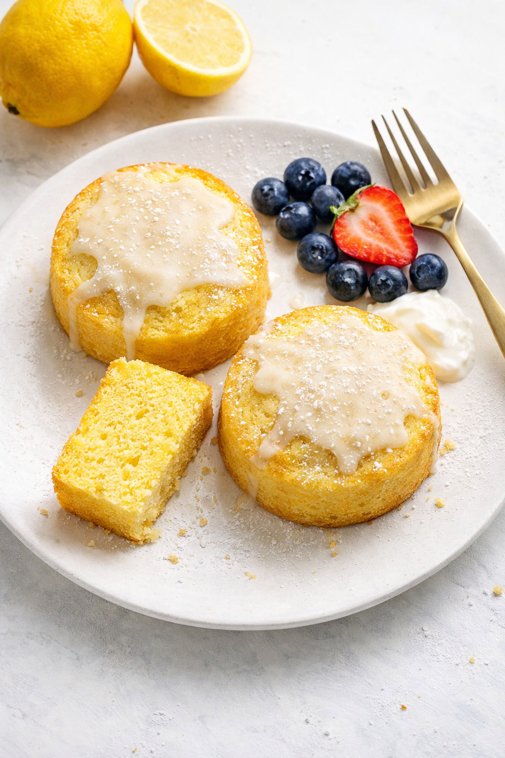 Quick Lemon Olive Oil Cakes
