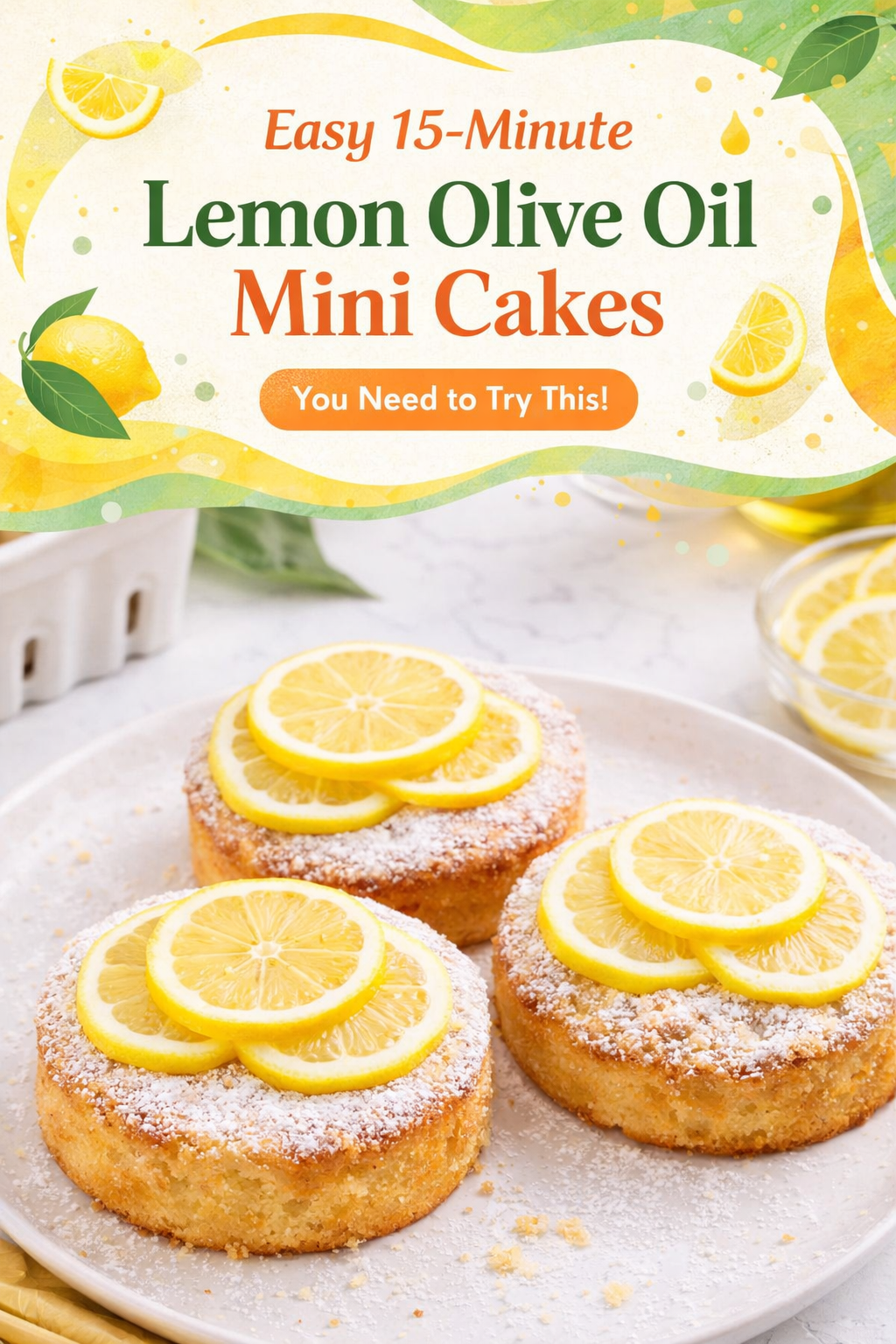 Quick Lemon Olive Oil Cakes