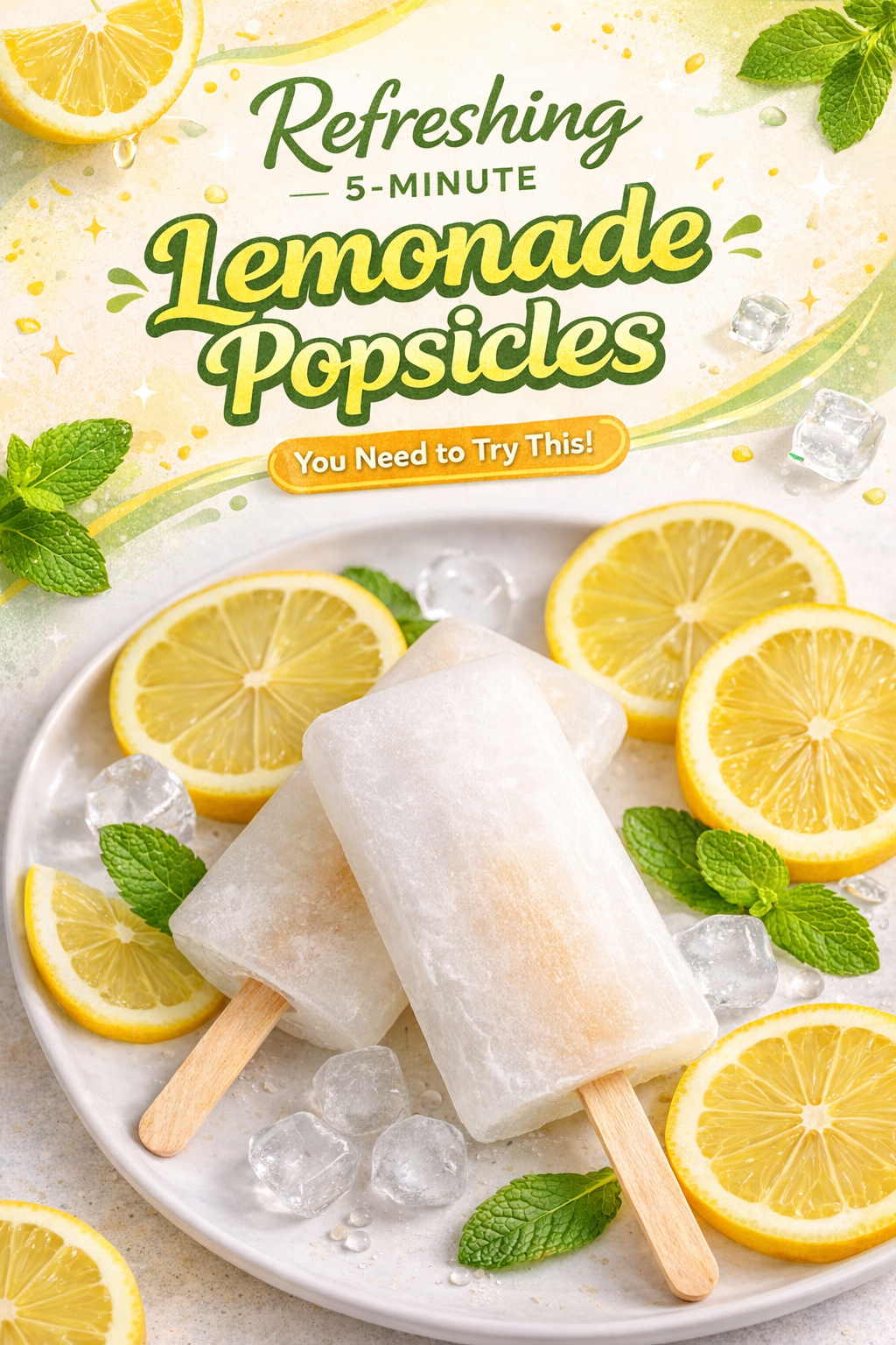 Quick Lemonade Ice Pops