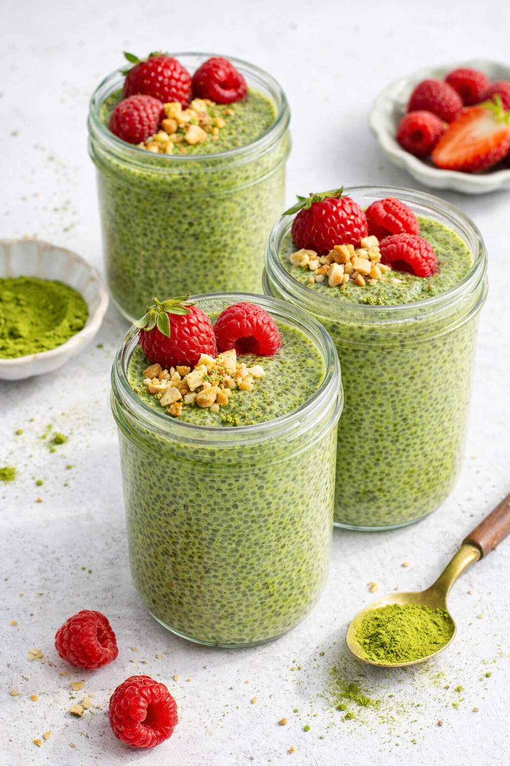 Quick Matcha Chia Pudding