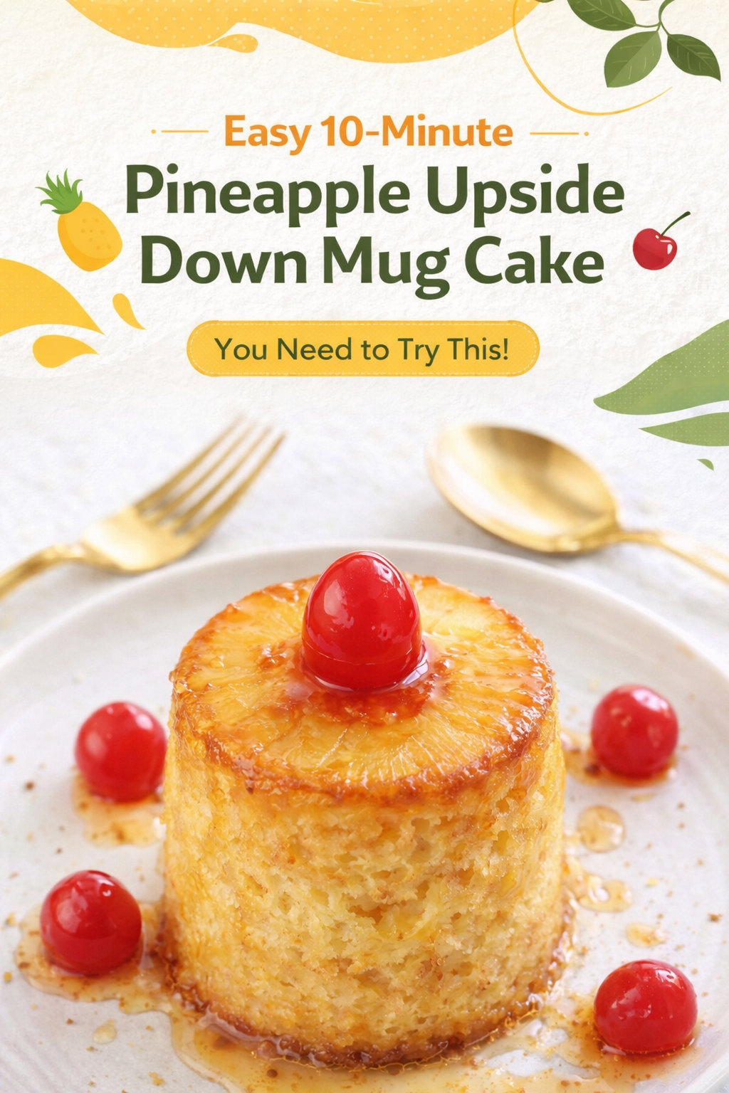 Quick Pineapple Upside Down Mug Cake