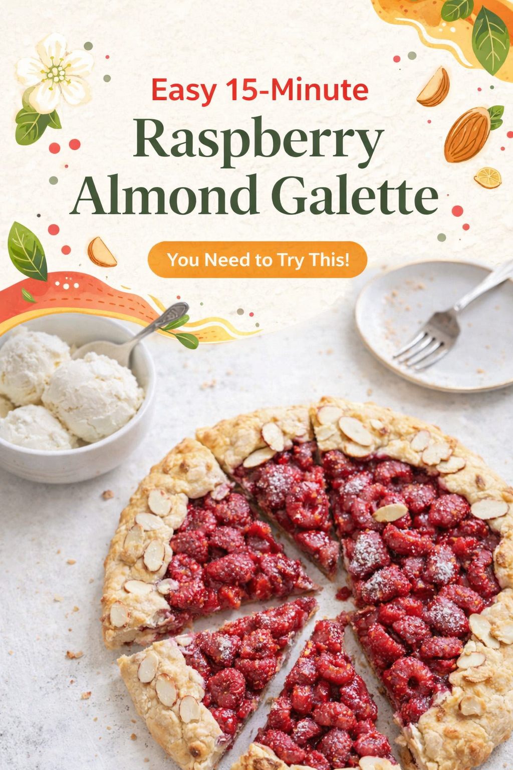 Quick Raspberry Almond Tart