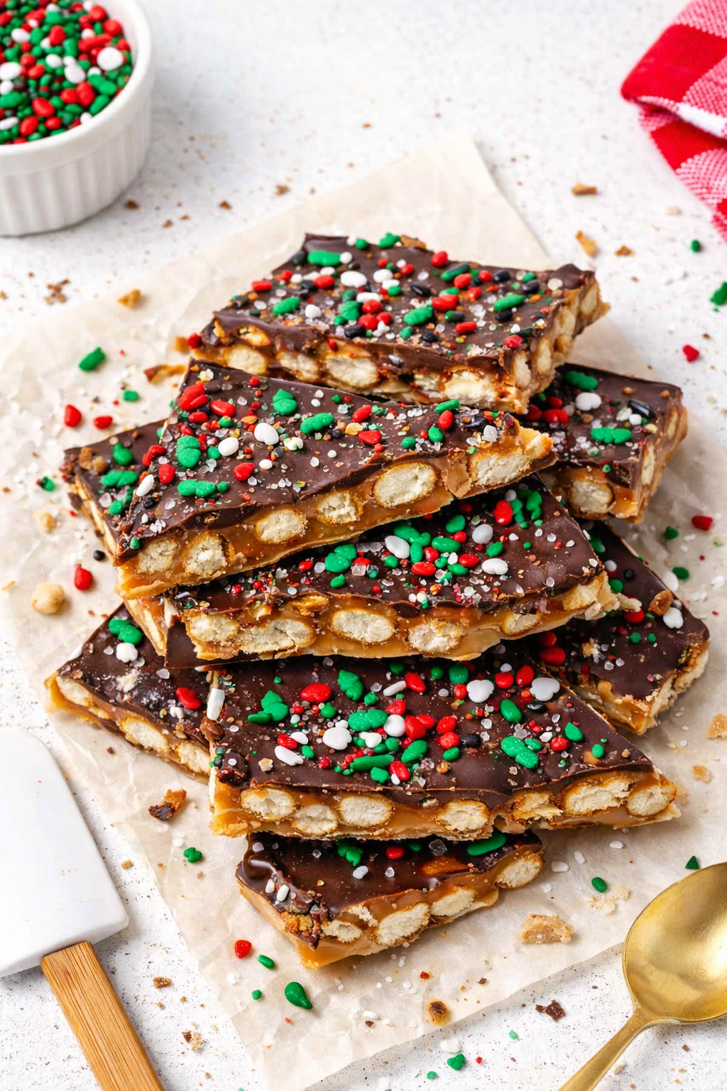 Quick Salted Caramel Pretzel Bark Recipe