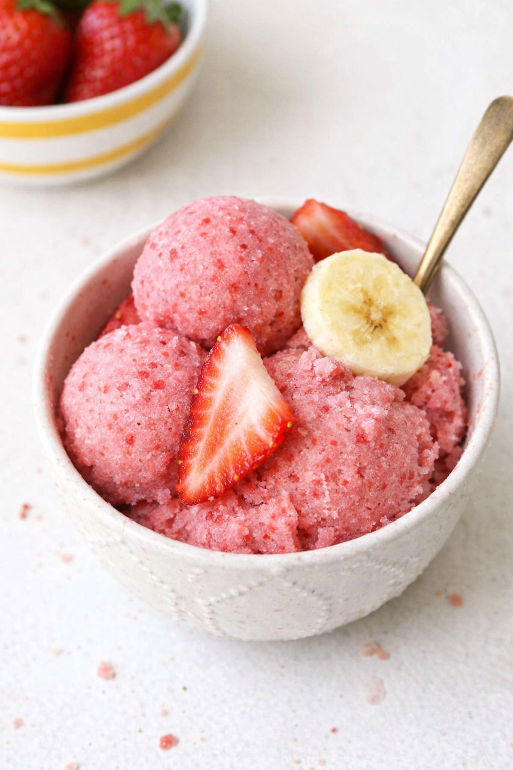 Quick Strawberry Banana Sorbet Smoothie