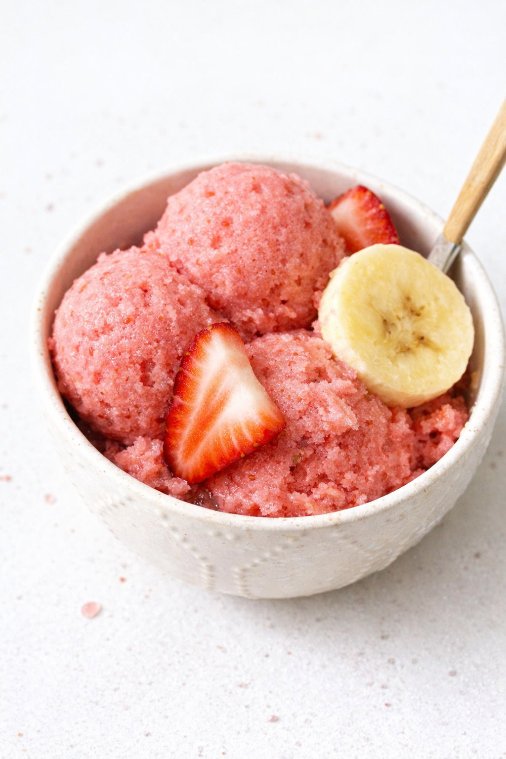 Quick Strawberry Banana Sorbet Smoothie