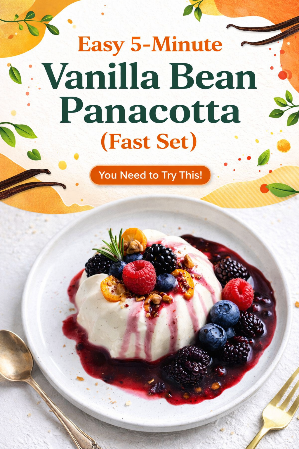 Quick Vanilla Bean Panna Cotta