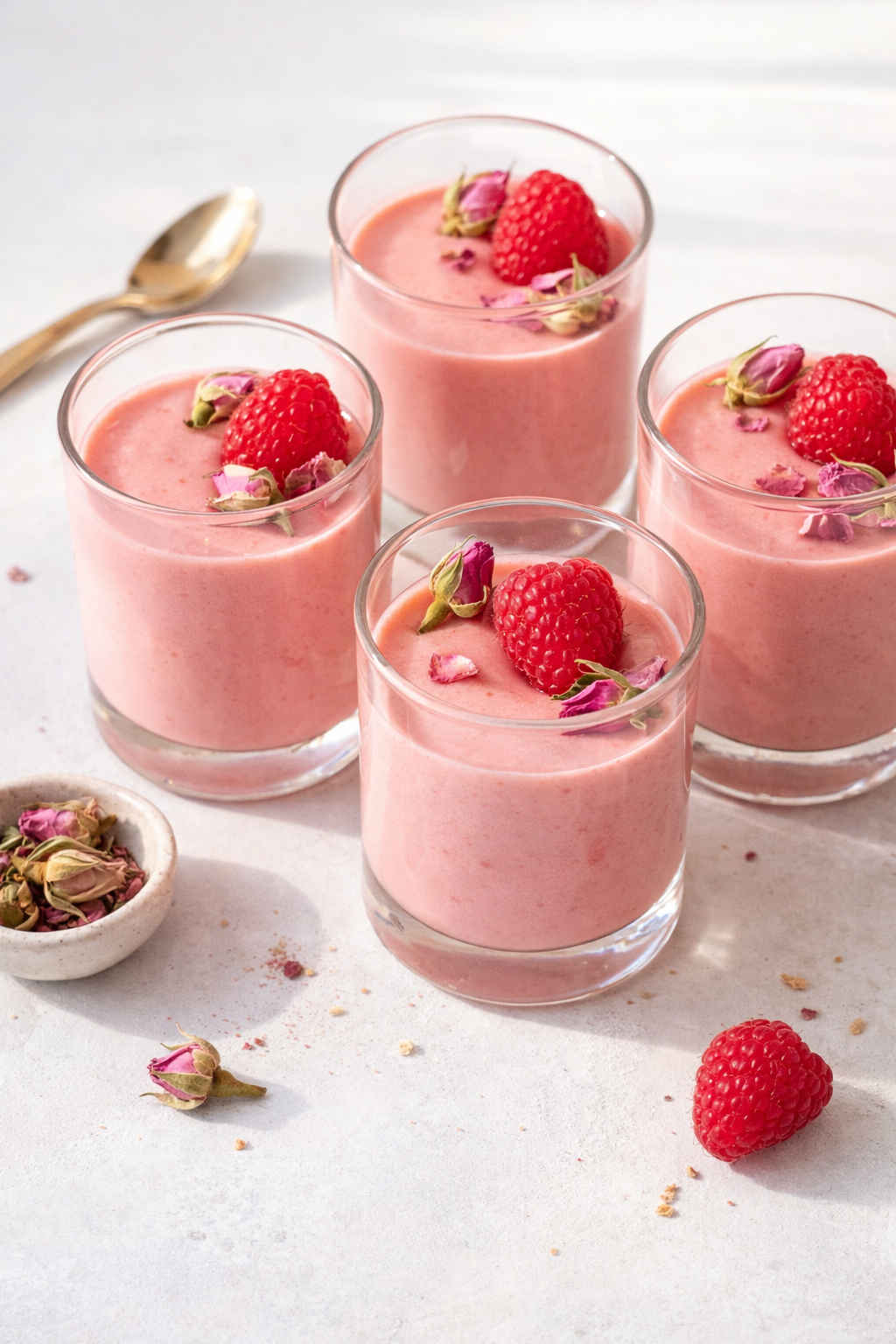 Raspberry Rose Quick Posset