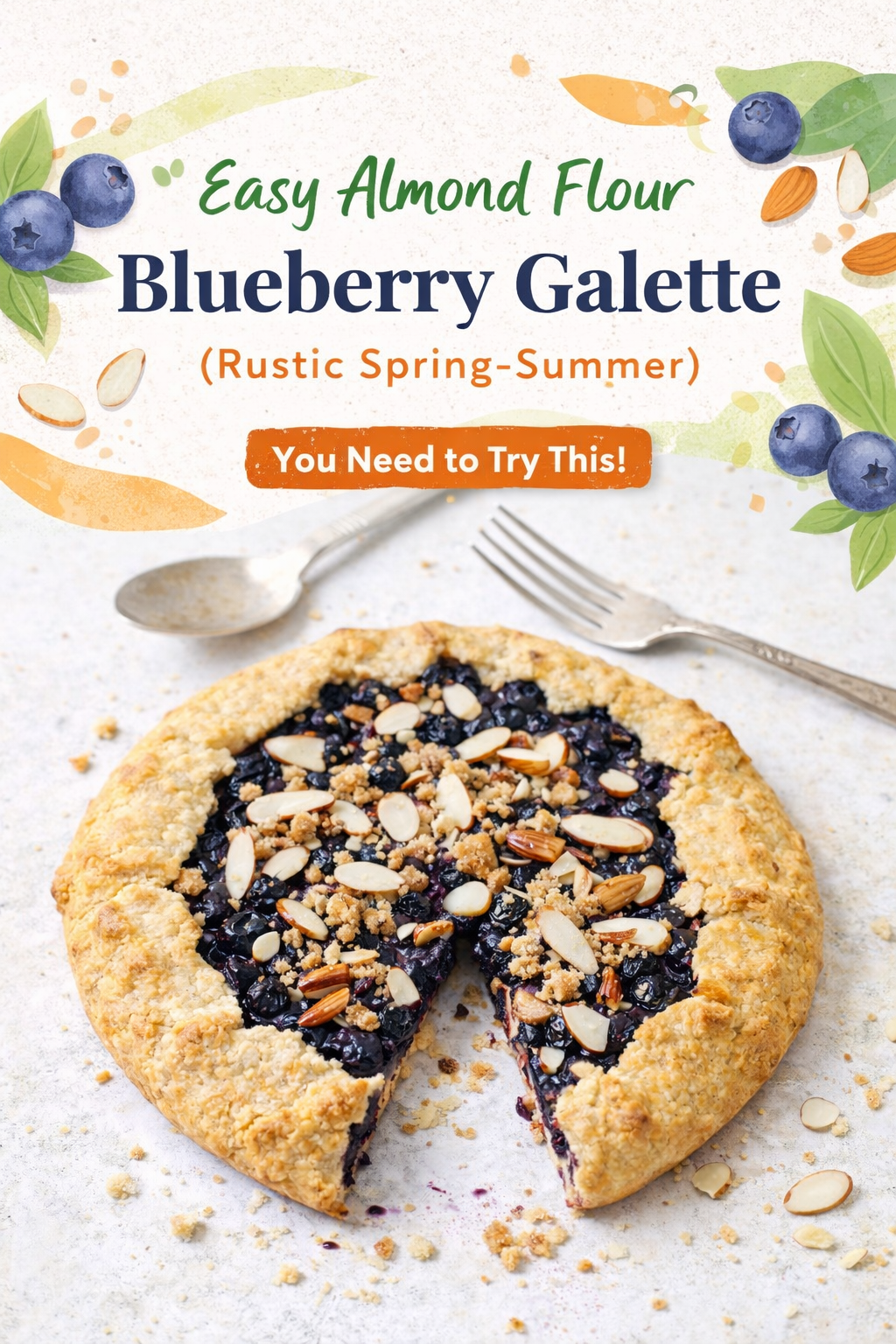 Simple Almond Flour Blueberry Galette Recipe