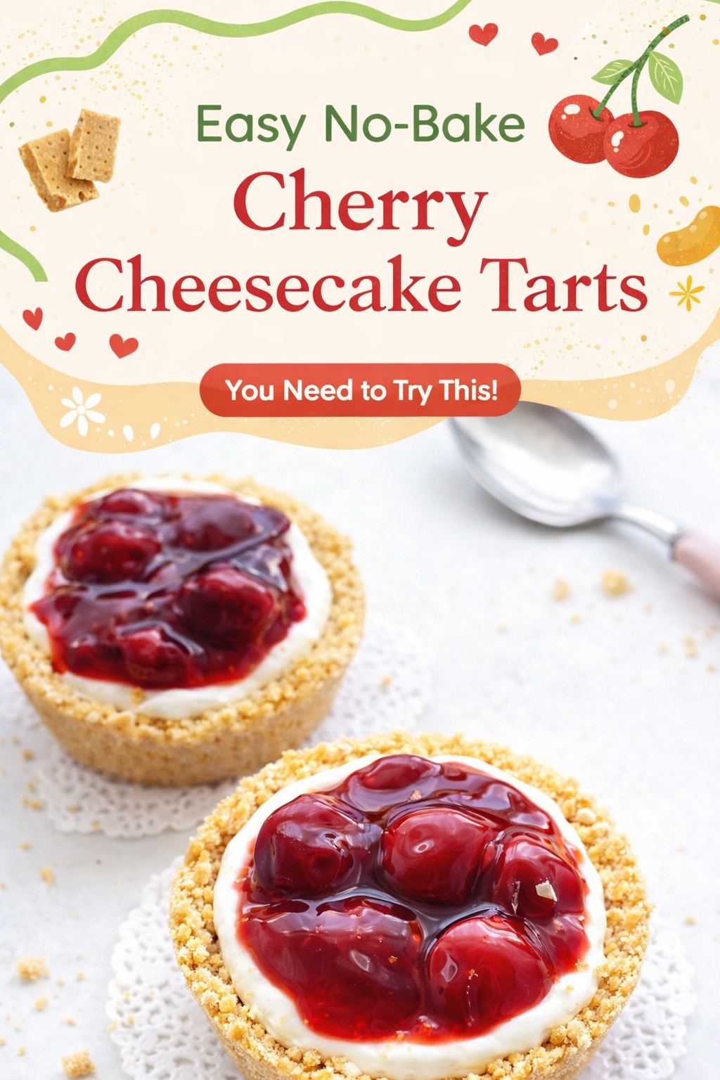 Simple Cherry Cheesecake Tart Recipe