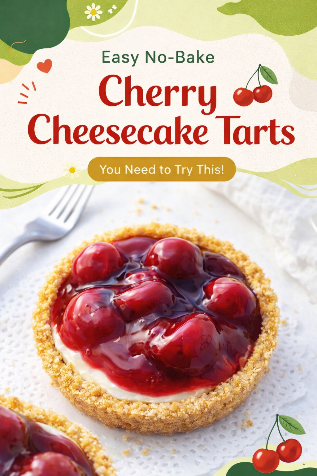 Simple Cherry Cheesecake Tarts Recipe