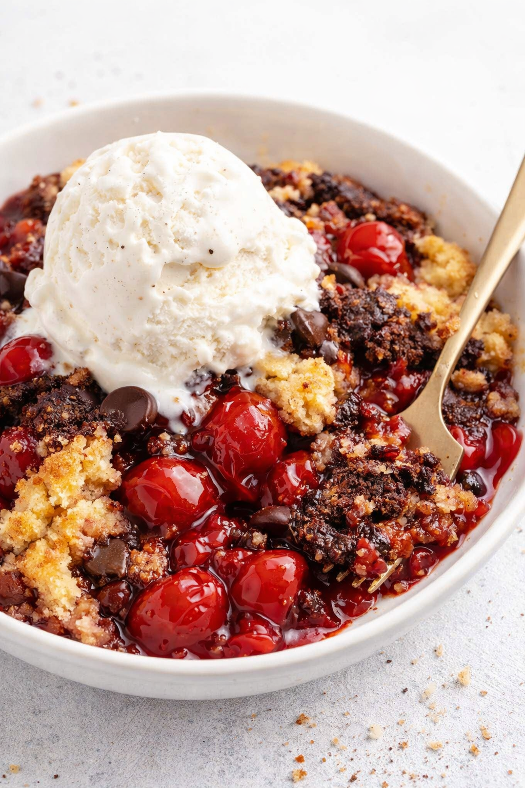 Simple Cherry Chocolate Dump Cake
