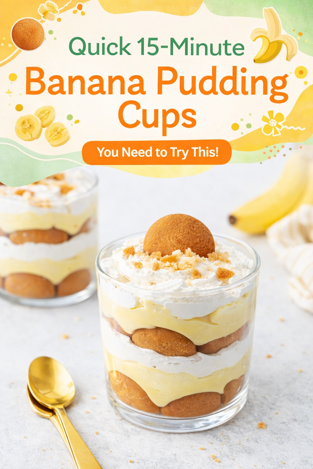 Speedy Banana Pudding Parfaits