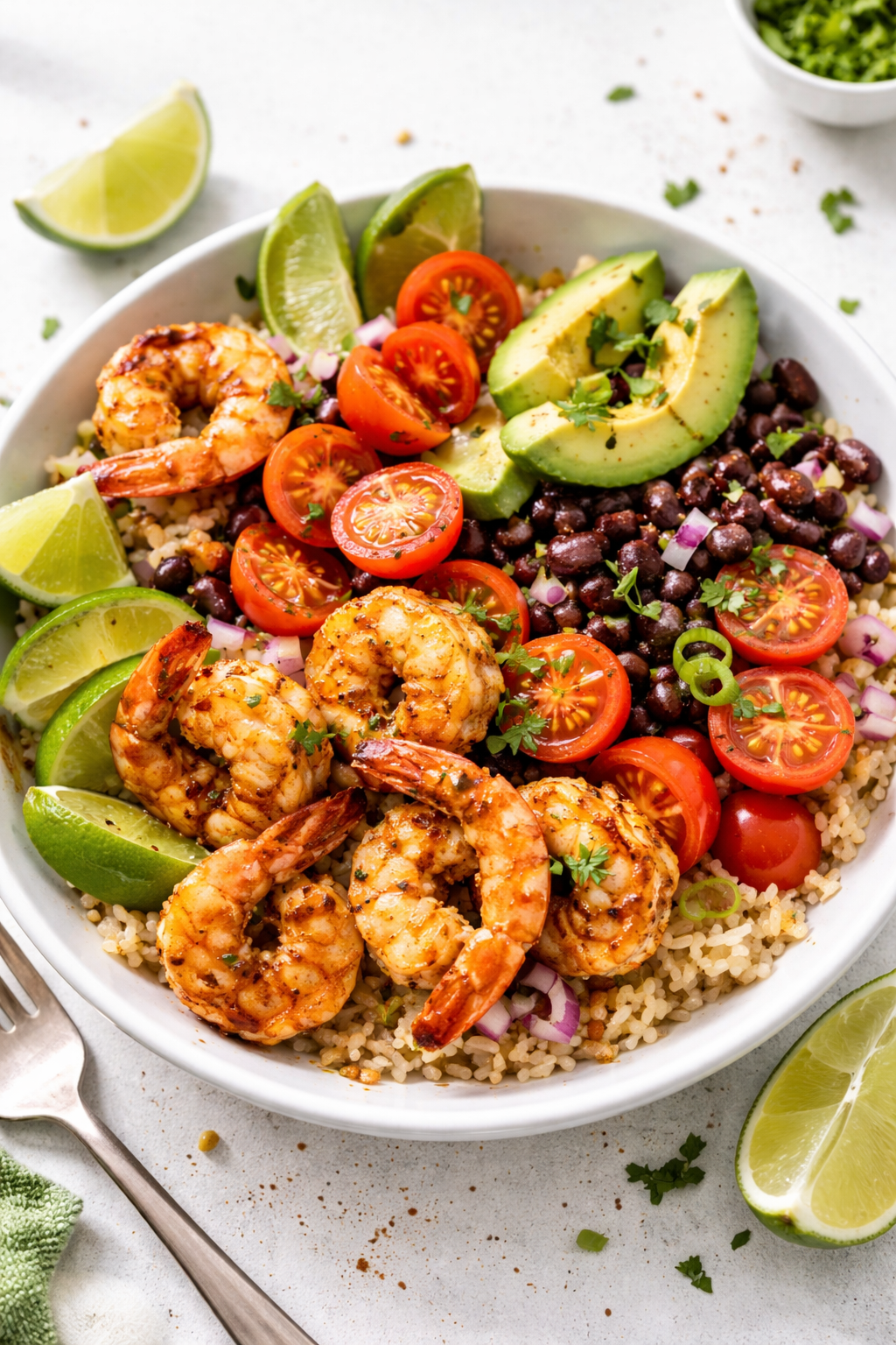 Speedy Chipotle Shrimp Taco Bowls