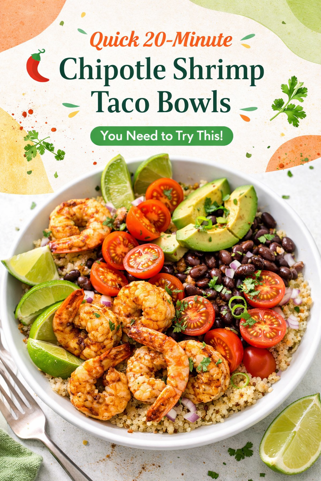Speedy Chipotle Shrimp Taco Bowls