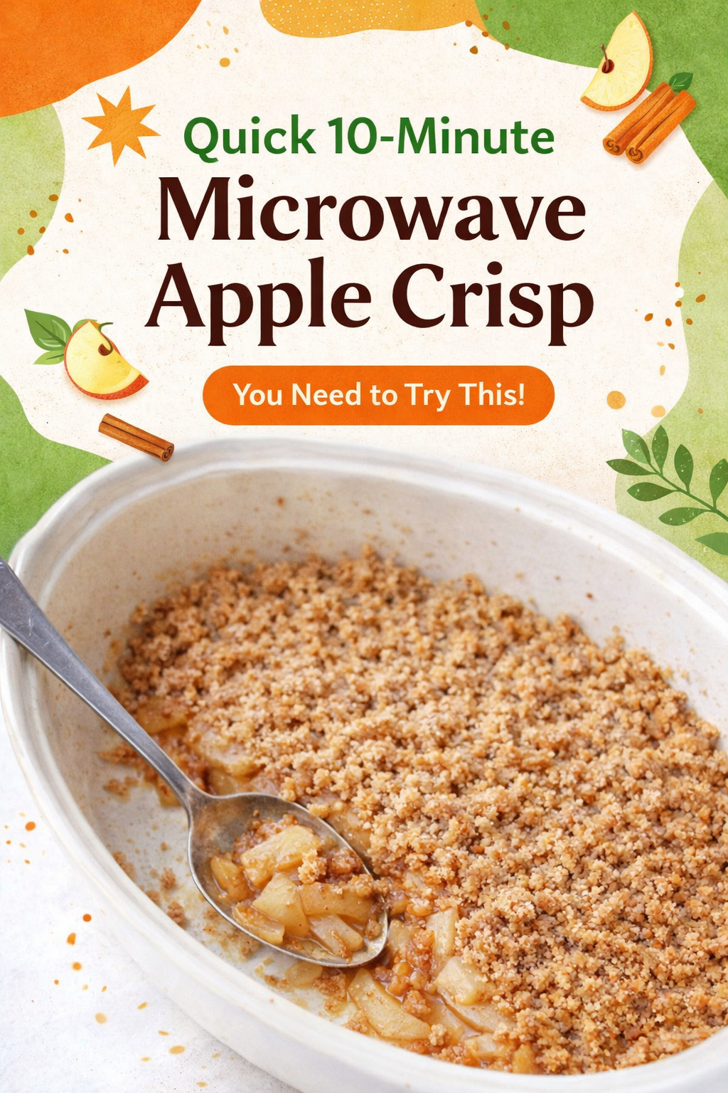 Speedy Microwave Apple Crumble