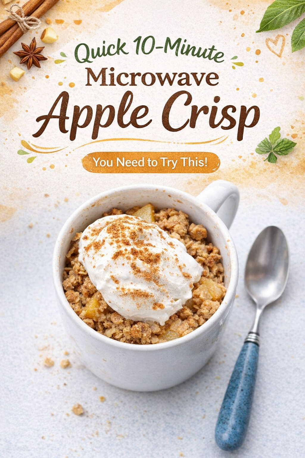 Speedy Microwave Apple Crumble