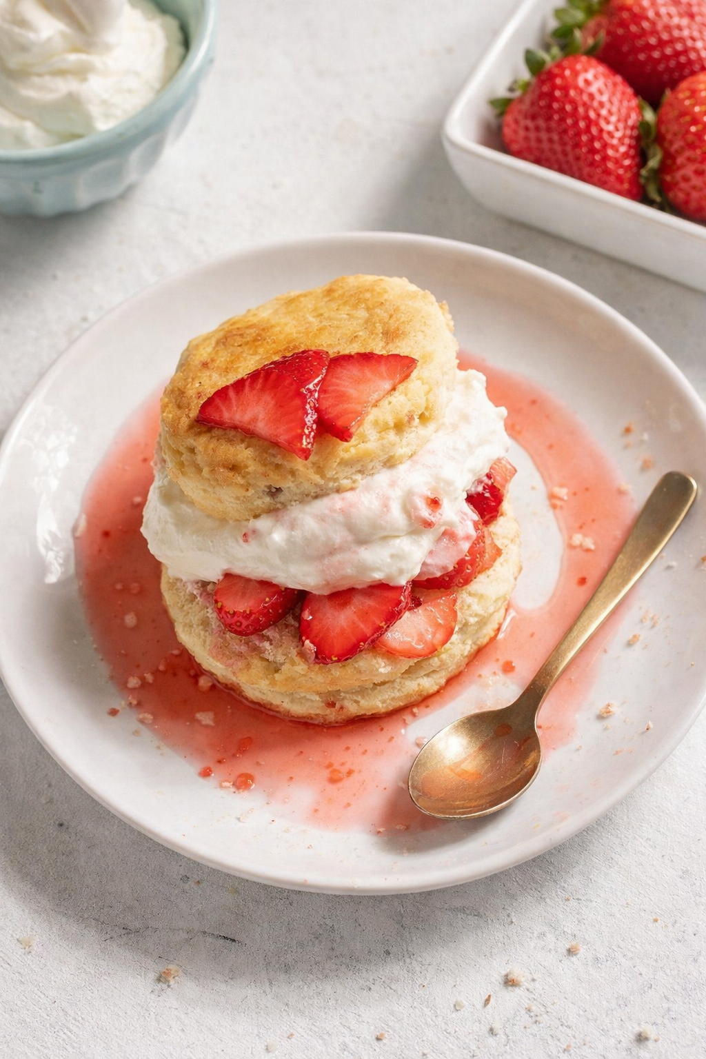Speedy Strawberry Shortcake Biscuits