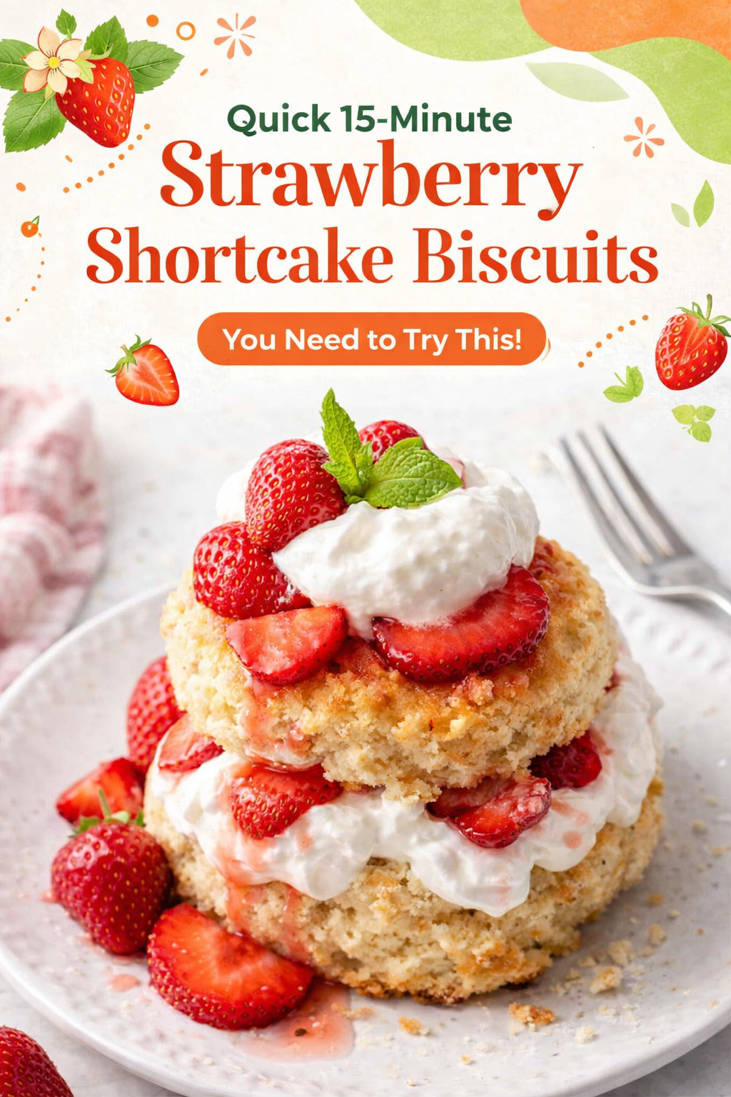 Speedy Strawberry Shortcake Biscuits