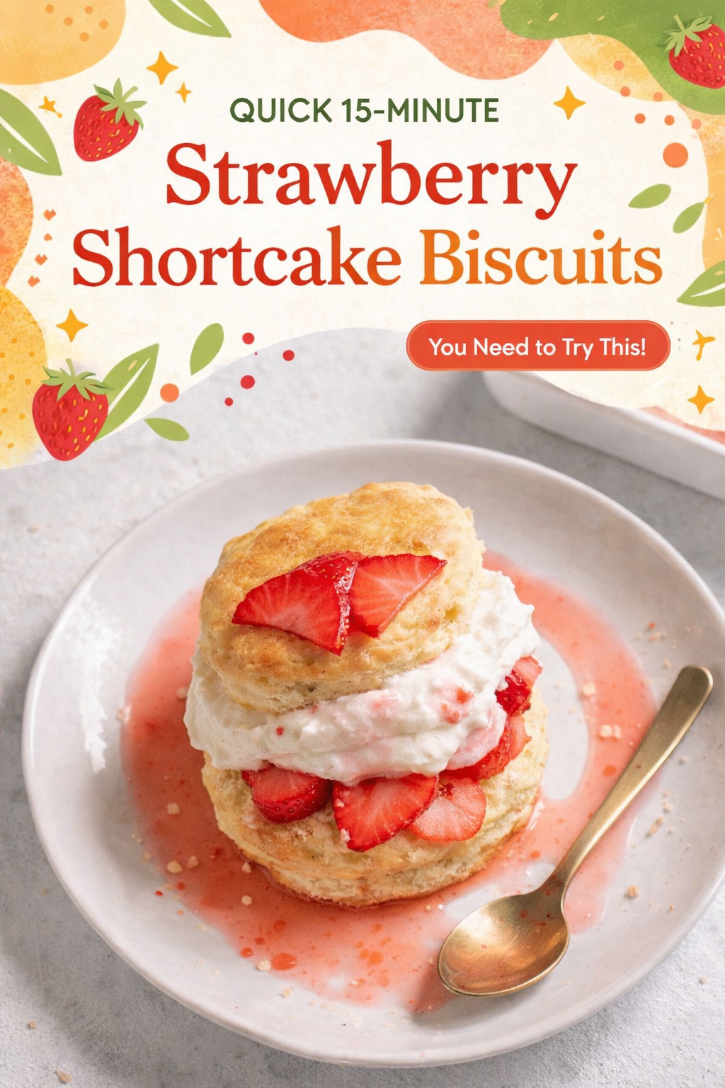 Speedy Strawberry Shortcake Biscuits