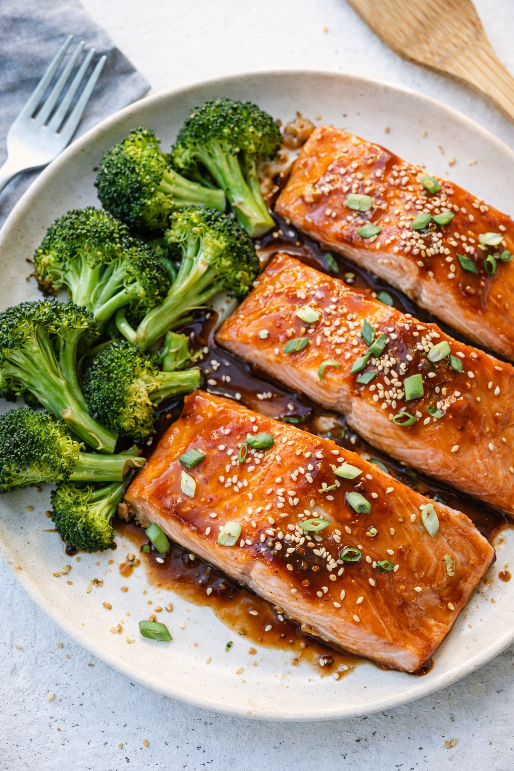 Speedy Teriyaki Salmon with Broccoli