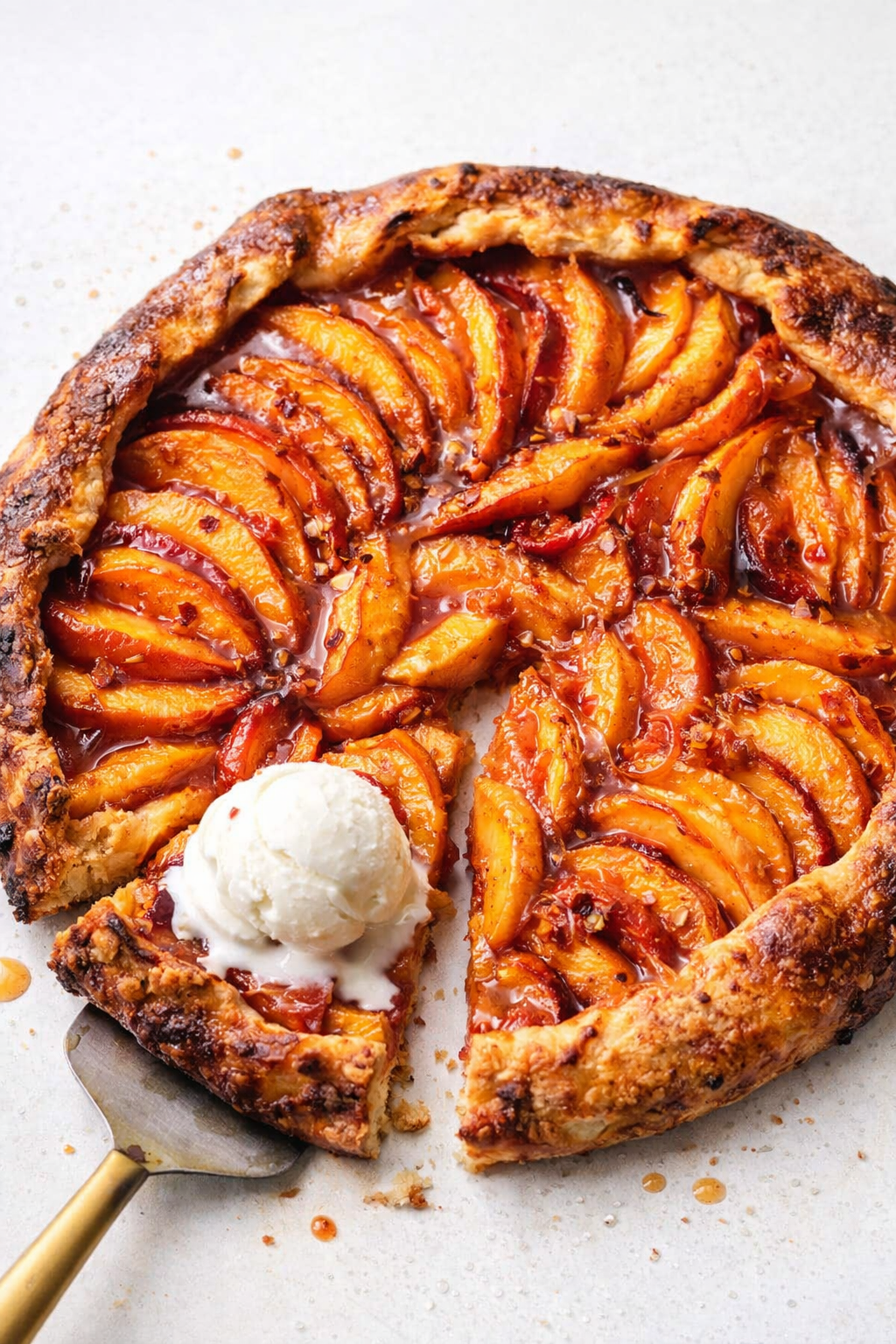 Spicy Peach Ginger Honey Galette